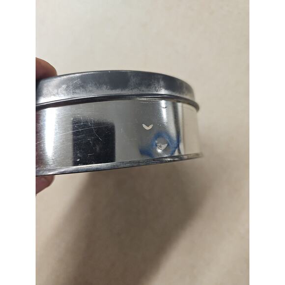 Vintage Christmas Tin Metzke Pewter Santa Clause Old Saint Nick 1972 Shabby - Picture 4 of 7